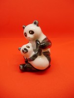 Távol-keleti antik kínai porcelán játszó pandák