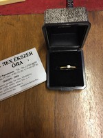 14K arany Brill Köves gyűrű 1,6g 