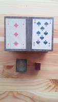 Régi francia kártya és mini könyvek