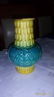 Különleges, egyedi Bay Keramik   17 cm magas, gyönyörű   leveles kerámia váza 