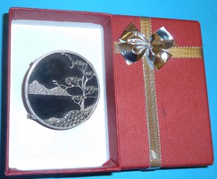 Antik japános ezüst kitűző bross 925-ös art deko deco artdeko