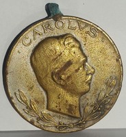 R.Placht: wounded coin verwundeten medaille, 1917.08.12.Inserted iv.Károly, gold plated bronze medal