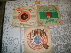 Három darab régi, magyar gramofon lemez