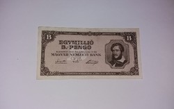 Egymillió B.-Pengő 1946-os szép bankjegy !