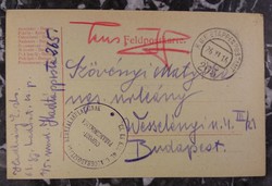 I. Világháború - Tábori posta - 1916 - ,,Egészséges vagyok és jól érzem magamat"