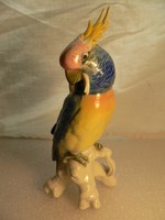 Gyönyörű papagáj (kakadu) - 19,5 cm - Karl Ens porcelán