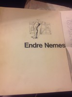 Endre Nemes magyar festö 1973-as dedikált kiálítási  kötete, Passuth Lolának+kézzel írt levelek