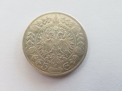 X Ezüst 5 korona 1900  X