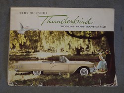 Veterán autós prospektus Ford Thundenbird 50-es, 60 -as évek