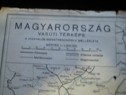 A Magyar Királyi  Állam vasutak és autóbusz vonalak  57x52 cm a 40 es évekből
