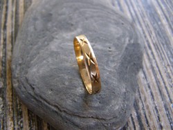 FÉRFI ARANYGYŰRŰ , arany gyűrű, karikagyűrű, 66-os méret, 14 karátos, 1,9 gramm,