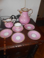 Antik német porcelán teás, pink. C.T. Altwasser 1875-1909 közötti. Lüszter mázas.