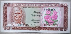 Sierra Leone  50 Cents 1984 UNC