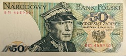 Lengyelország 50 Lengyel Zloty 1975 UNC