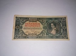 Százezer Milpengő 1946-os szép bankjegy !!