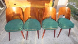 4 db retro Mid Century hajlított támlás fa szék szett