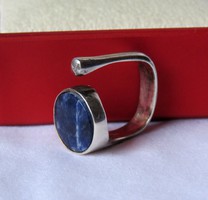 Designer ezüst gyűrű lápisz lazulival a 60-as, 70-es évekből