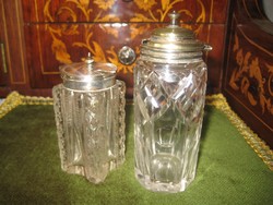 Angol üveg fűszertartó, a jobb oldali ,csiszolt üvegből  125 , Szendernek