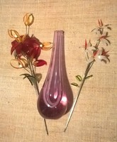 Josef Hospodka Chribska manufaktura 1960  Cseh kristály váza virágokkal