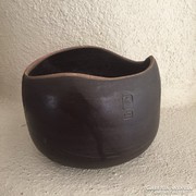 K.É. kerámia kaspó, jelzett - ceramic bowl, signed (65)