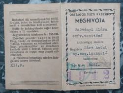 Országos Tisztikaszinó - Zára Antal ny.szv. igazgató kaszinótag meghívója - 1942