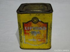 0494 Antik angol LIPTON teás fémdoboz pléh doboz