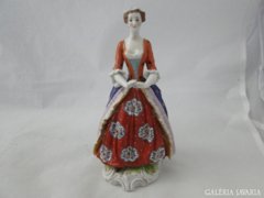 6093 Antik Altwien jellegű porcelán nő figura
