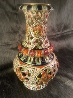 Nagy méretű csodálatos FISCHER I áttört antik  váza Zsolnay 31 cm