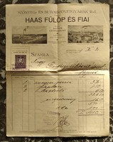 Számla - Szövényi Ákosné úrnő - 1931 - Haas Fülöp és Fiai szőnyeg- és Butorszövetgyár Sopron