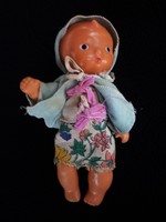 Vintage ritka gumi baba, eredeti ruhájában