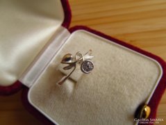 Szecessziós ezüst gyűrű - szép!  19,1 mm vagy 17,5 mm, 16,3