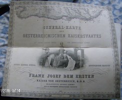 GENERAL-KARTE! Hauptmann Josef Scheda 1856. (Katonai térkép)