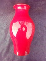 Zsolnay piros eozin (ökörvér mázas)  váza.Hibátlan.