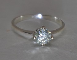 Szépséges valódi  0,36ct  Moissanite gyémántos ezüst gyűrű 