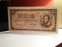 Egymillió  Milpengő 1946-os,Hajtatlan UNC bankjegy !!! 
