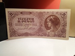 Tizezer B.-Pengő   1946-os , Hajtatlan A-UNC bankjegy !