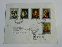1971 Vatikáni levél Szent család (Madonna a gyermekkel) teljes bélyegsorral!