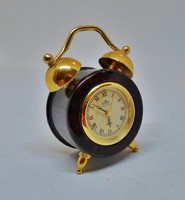 Gyönyörű miniatür festett réz óra