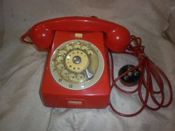 retró cb 667 piros tárcsás telefon