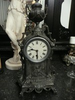 Gyönyörű, nagy, antik francia EMPIRE kandalló óra tökéletes működéssel eladó
