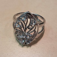 Csodálatos akvamarin köves ezüst gyűrű (ÚJ! magyar fémjellel)