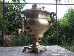 Pecsétes cári s.réz szamovár faszenes,1900-as évek tekintélyes,impozáns db