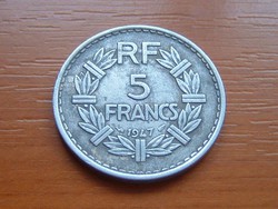FRANCIA 5 FRANK FRANCS 1947 