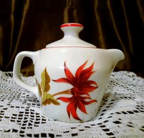 Gyönyörű virágmintás Hollóházi porcelán kávé kiöntő kotyogós kávéfőzőhöz!