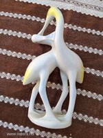 Hollóházi nipp/porcelán szobrocska art deco madárpár hibátlan állapotban olcsón eladó!