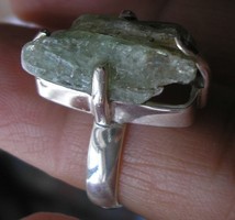 925 ezüst gyűrű, 17,3/54,3 mm, akvamarin röggel
