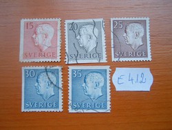 SVÉDORSZÁG 15+35 ŐRE 5 DB 1951-  King Gustaf VI Adolf  E412