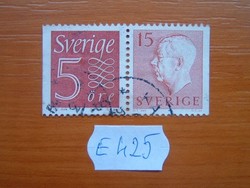 SVÉDORSZÁG 5+15 ŐRE 1 PÁR 1957 King Gustaf VI Adolf of Sweden E425