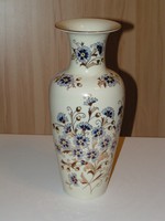 Zsolnay váza búzavirágos (35cm)