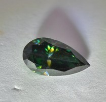 Nagyméretű valódi 4,45ct Moissanite csepp gyémánt